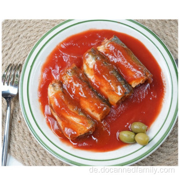 Kostengünstiger Canfertefood Makrelen in Tomatensauce